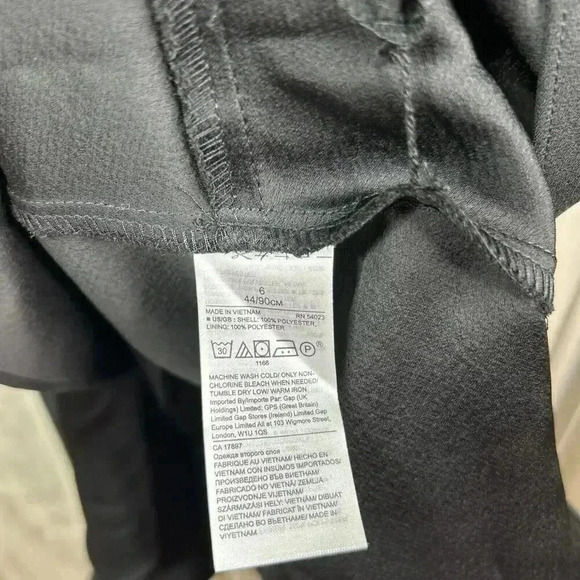 Banana Republic Dress Ruffle Hem Black Sleeveless NEW - Picture 6 of 8